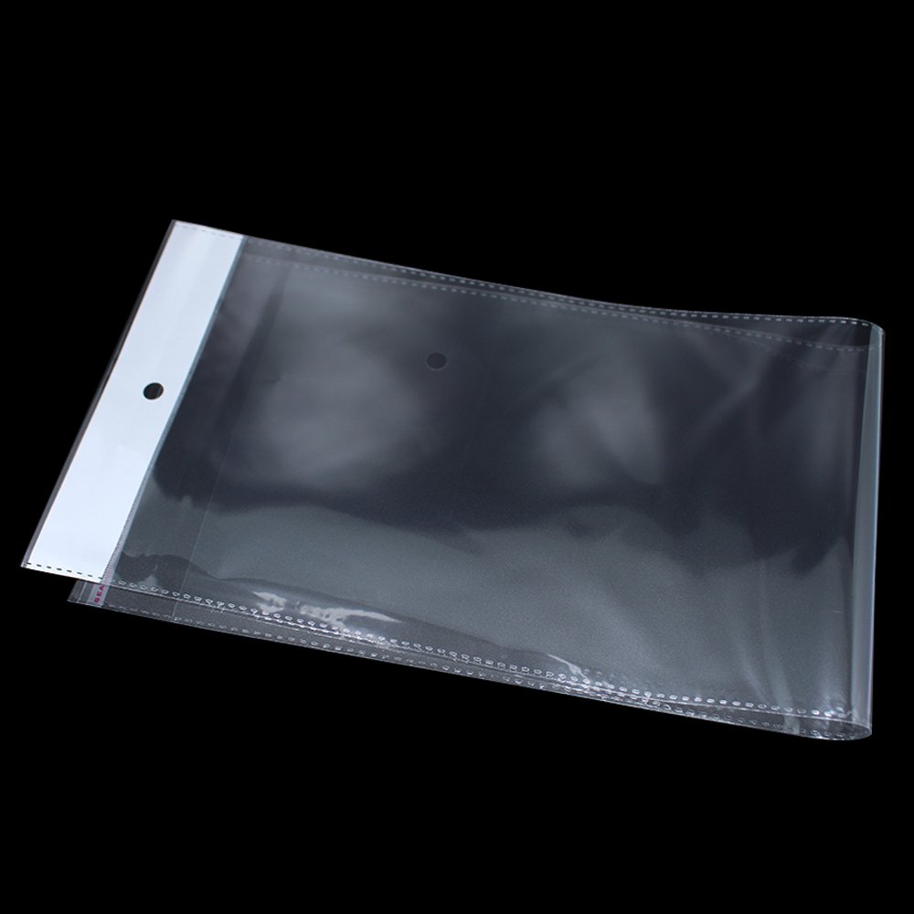 PABCK 100 Pack (Available Size 6.1x15.7 inch) Clear Self Adhesive Straight Hair Packaging Bags with Hang Hole Wigs Hair Storage Beauty Personal Care Hair Care Extensions Wigs Accessories