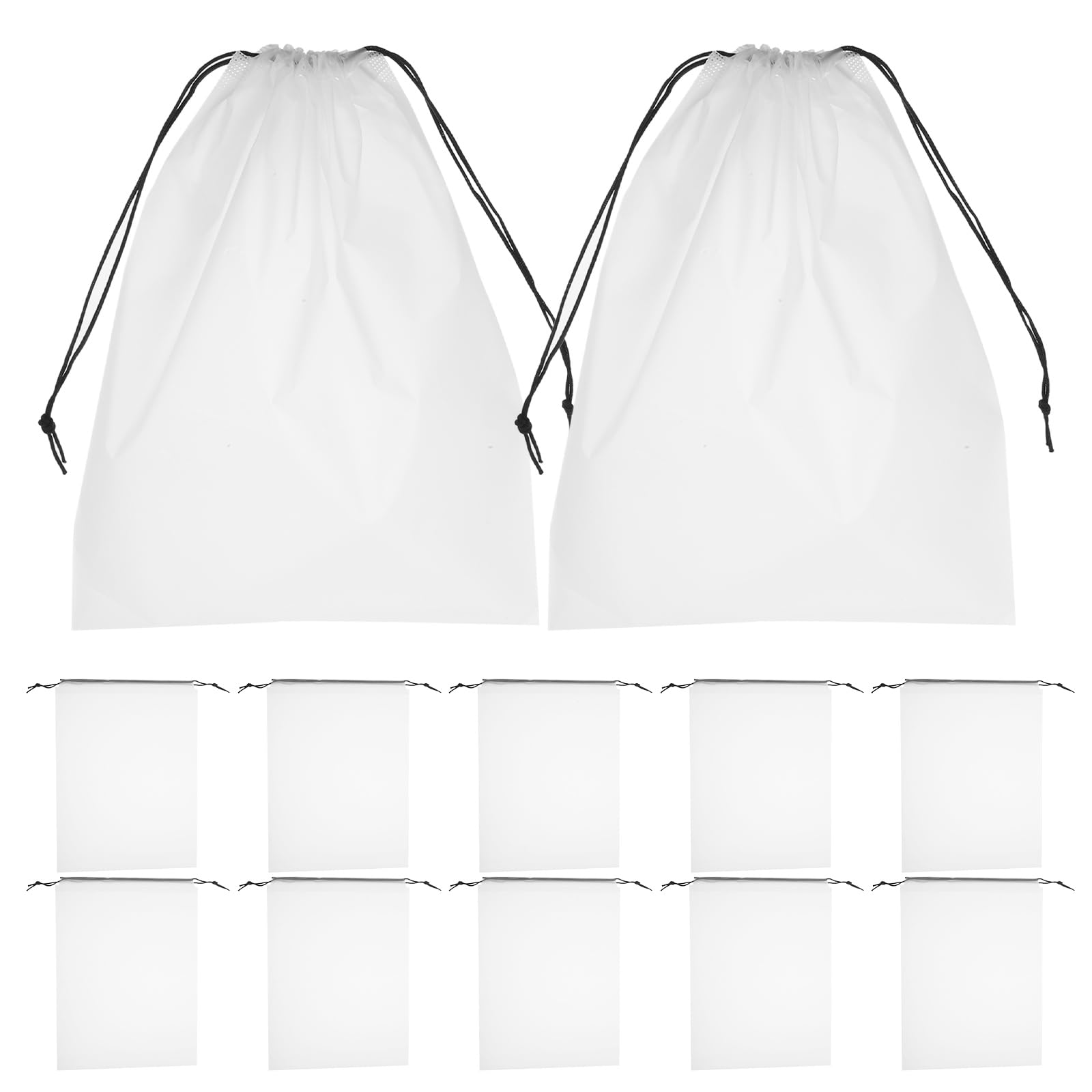 Bolsas para Zapatos Transparentes Cordón para Viaje, 40 Piezas, Tamaño 30x40 Cm, Bolsas de Almacenamiento Portátiles Resistentes y Reutilizables para Maleta y Mochila