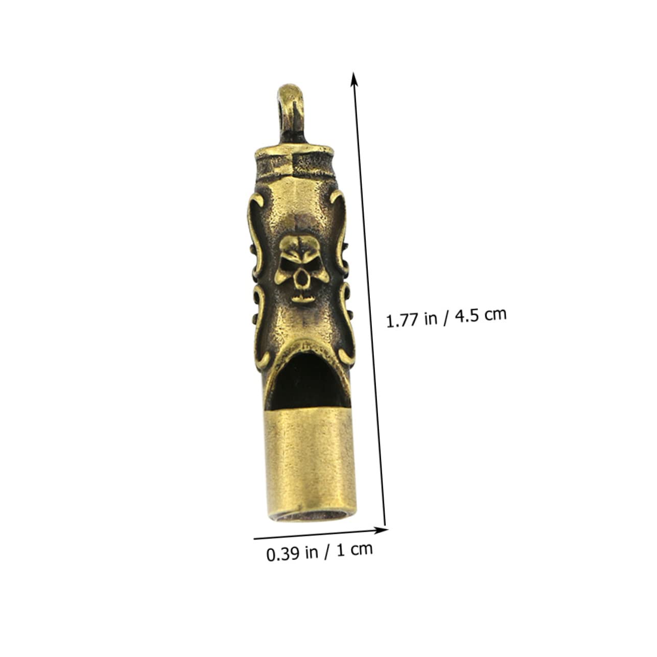 INOOMP 5pezzi Portachiavi Fischietto Ottone Forma Di Teschio Mini Fischietto Decorativo Per Attività All Aperto e Uso Di Emergenza Accessorio Leggero e Portatile Da Appendere Al Collo o
