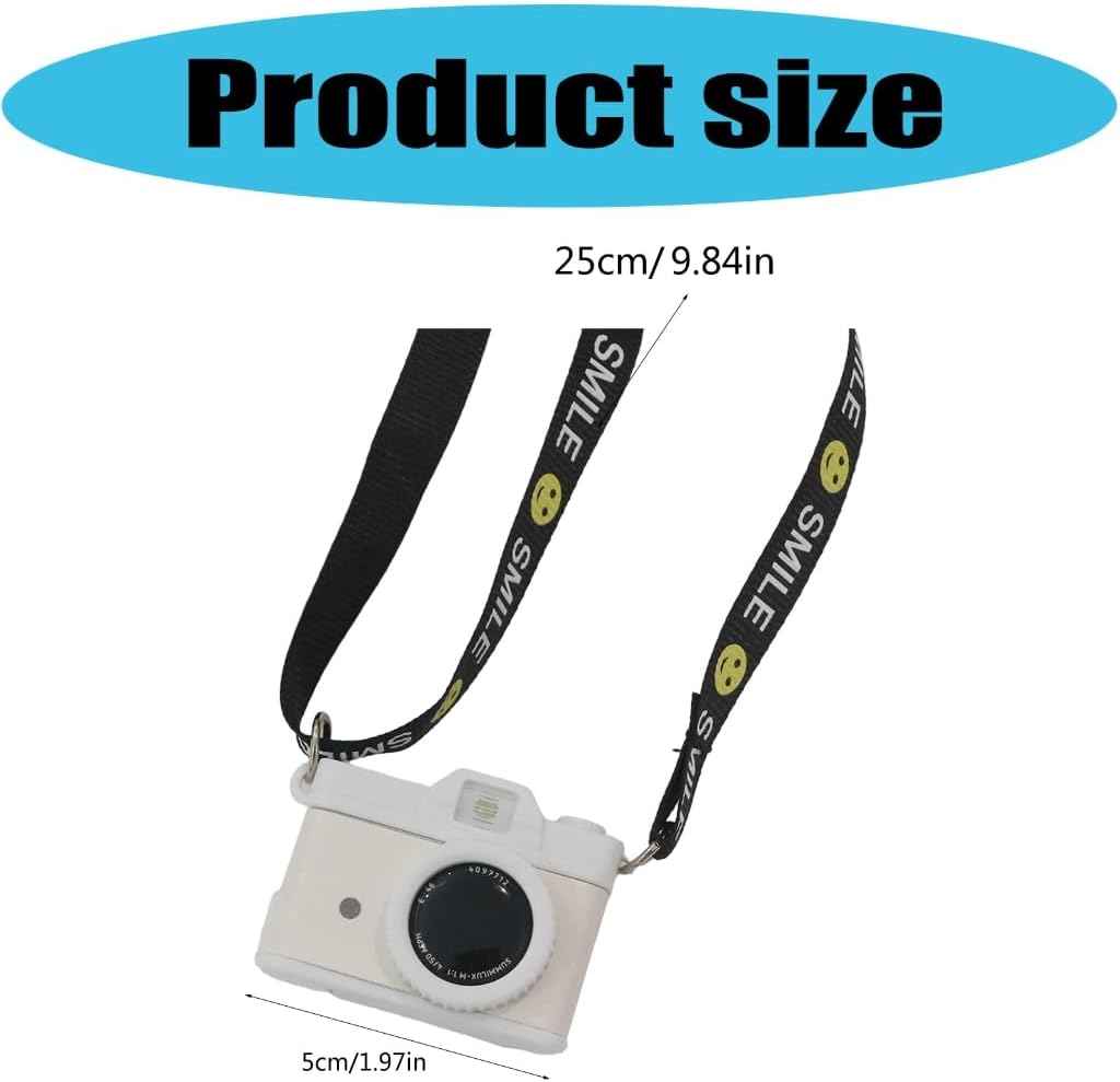 Smiling Face Camera Keychain With LED Light And Sound Effect Detail Creative Hanging Pendant For Parties Gifts image 5