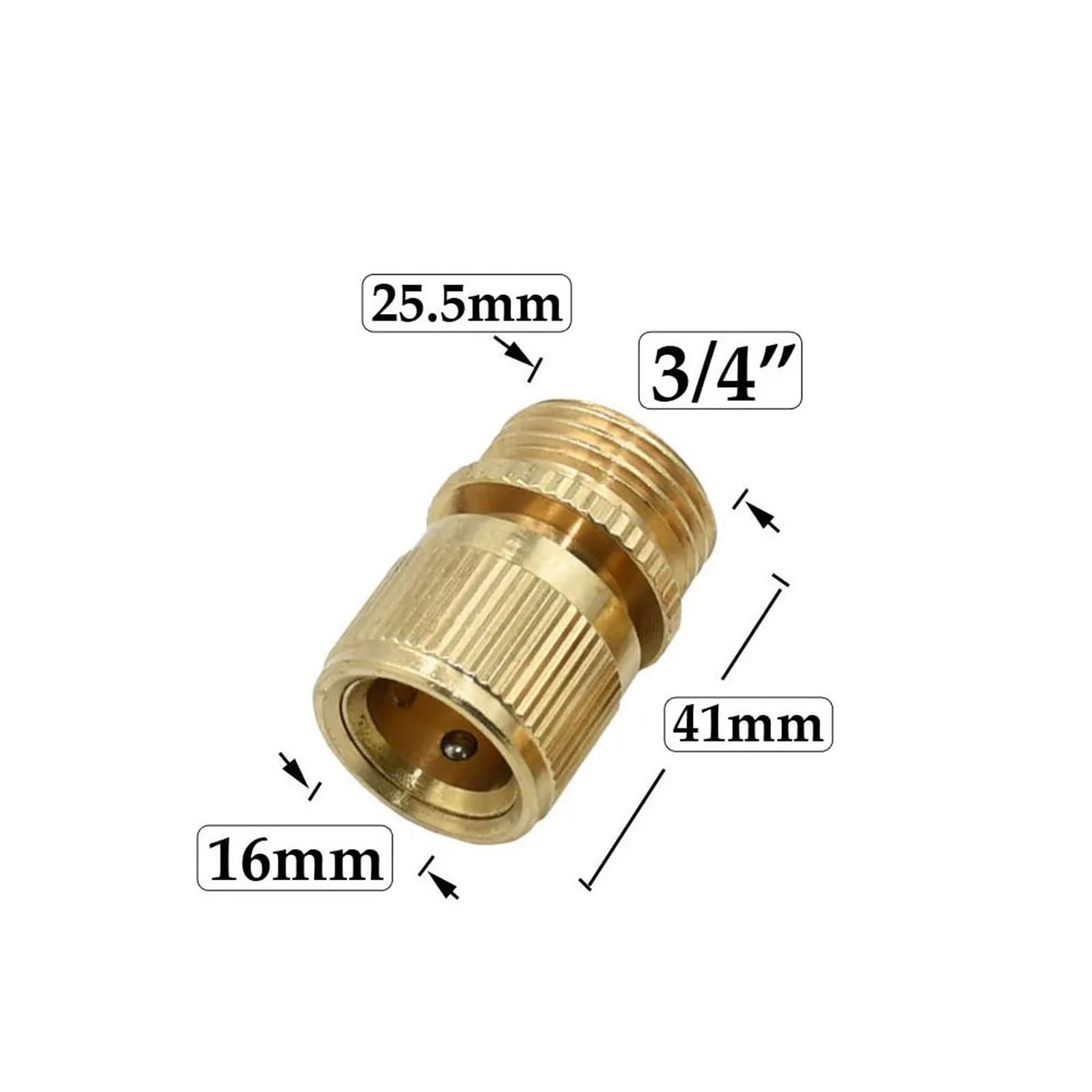 Brass 1/2 3/4 1" Male Female Thread Hose Quick Connector Tap Car Wash Water Garden Irrigation Copper Fitting(D)