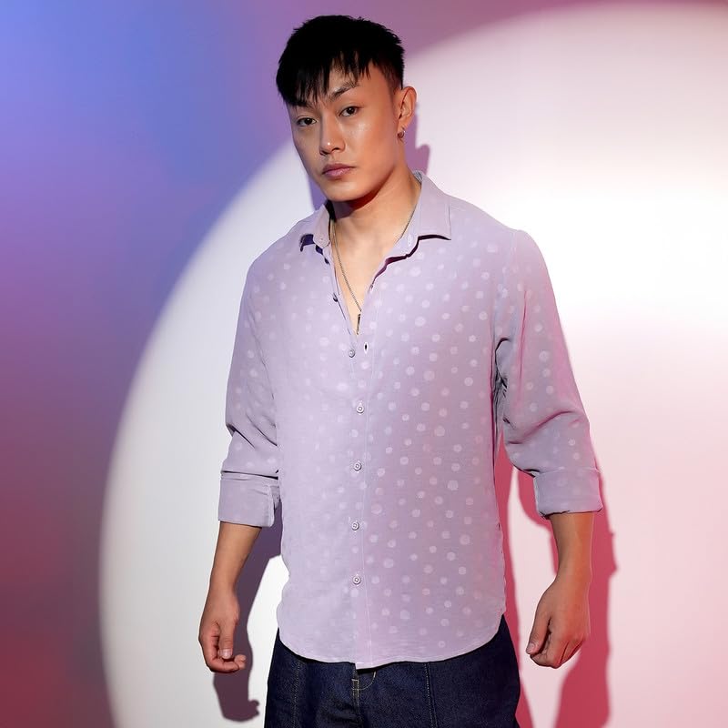 Image of CAHOOT Men's Solid Utility Shirt | Casual Wear | Spread Collar | Long Sleeve | Button Closure | Shirt Crafted with Comfort Fit for Everyday Wear