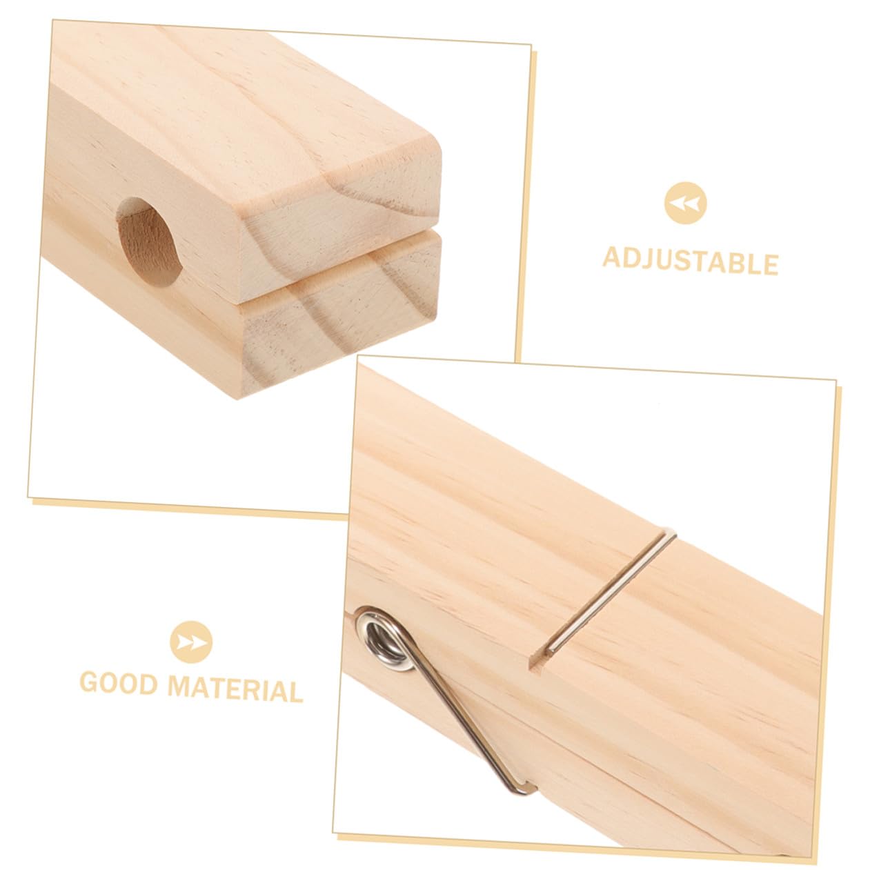 GALPADA 2pezzi Molletta Gigante in Legno per Asciugamani Porta Mollette per Bucato Esterno Mollette di Sfuse per Decorazioni Fai da Te in Bagno o Lavanderia