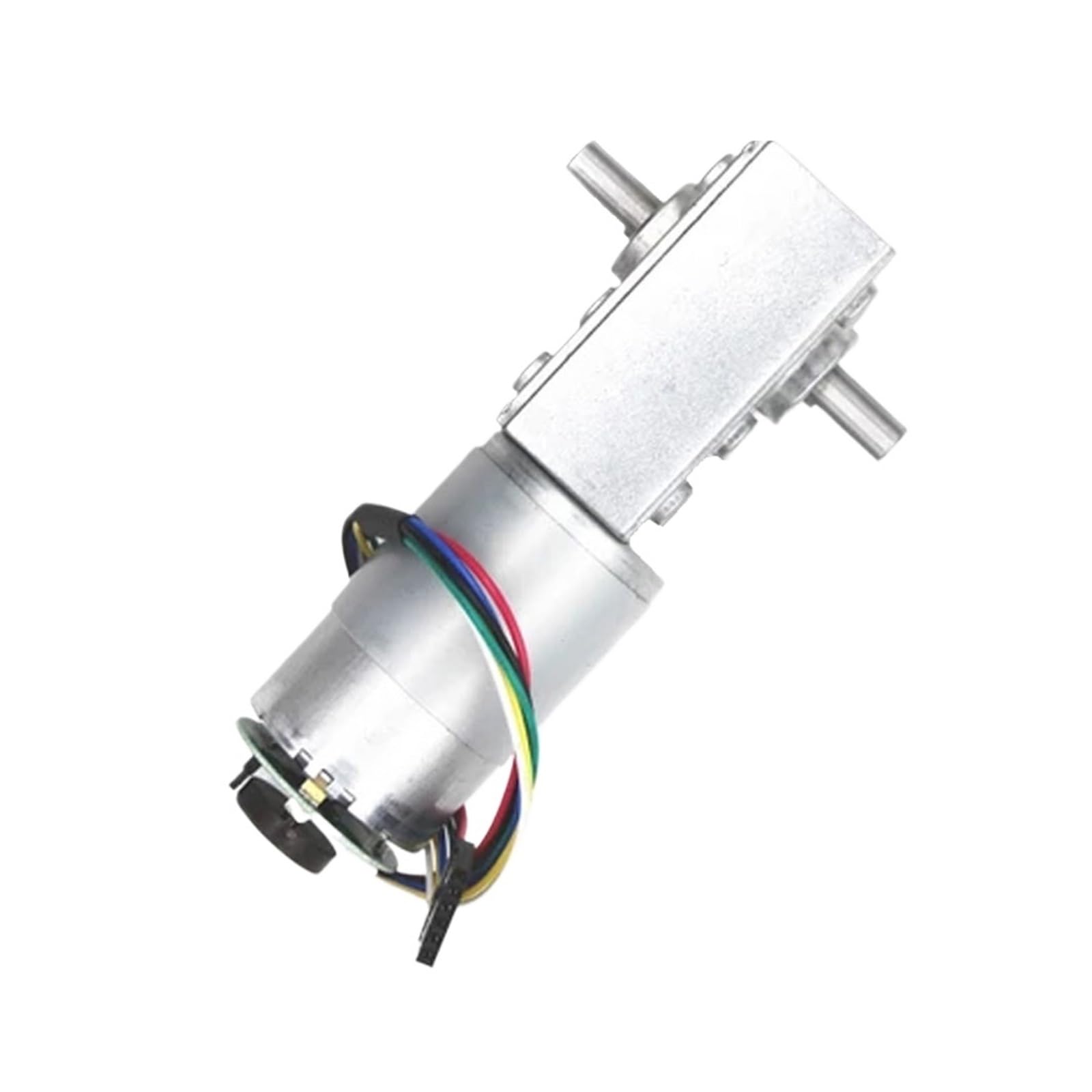 Motore con Encoder 5840-555B Motore con Encoder CC 12V 24V Riduttore a Doppio Albero 12-470 Giri/min Riduttore a Vite Senza fine Motore ad Alta Coppia Elettrodomestici(12RPM_24V)