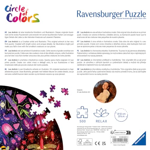 Puzzle rond 500 pièces : Insectes Circle of Colors Ravensburger France - vue 7