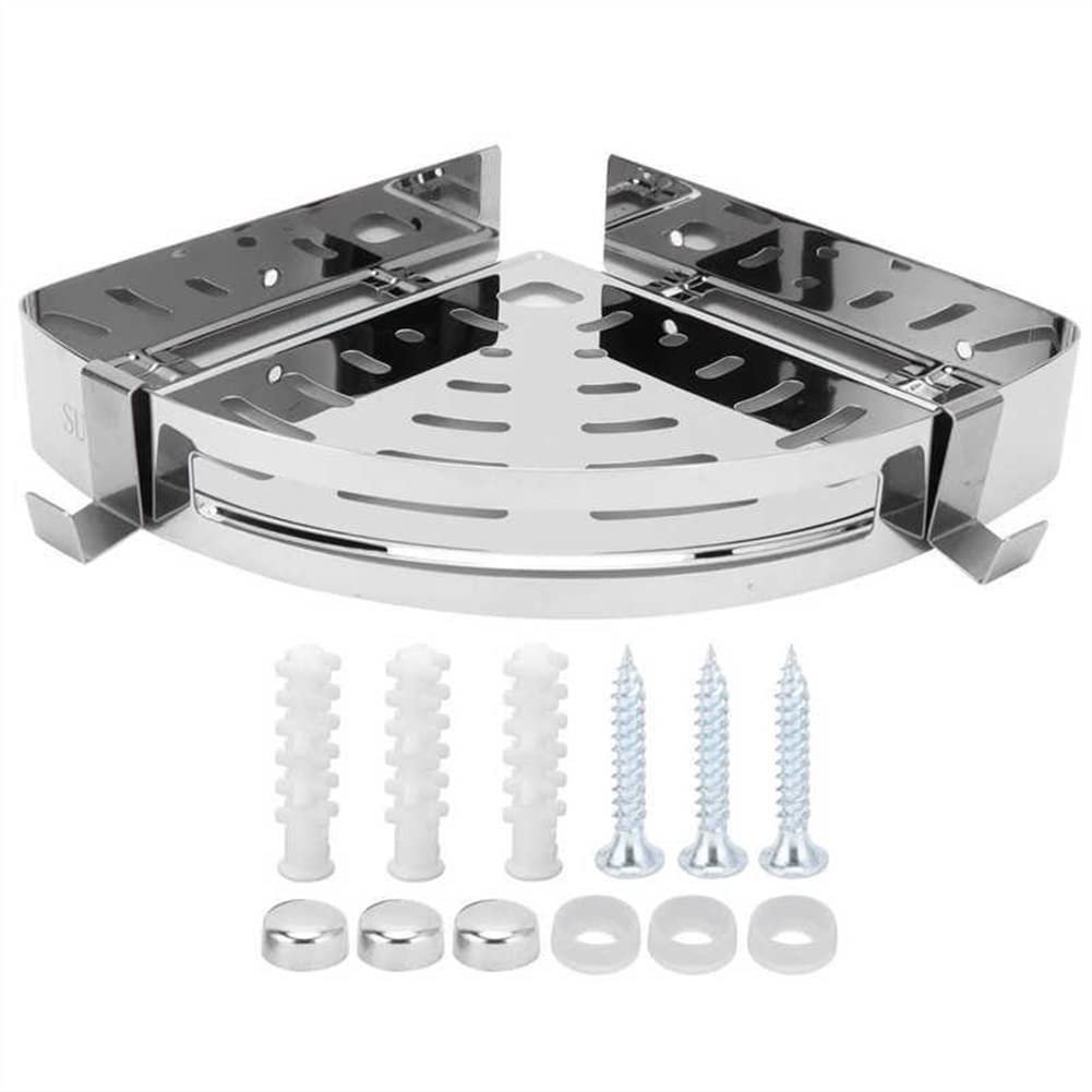 Corner Shower Caddy Bathroom Shelves 27 5X20X20Cm Stainless Steel Corner Shelf Shower Organizer Wall Mounted Rack Bathroom Shower