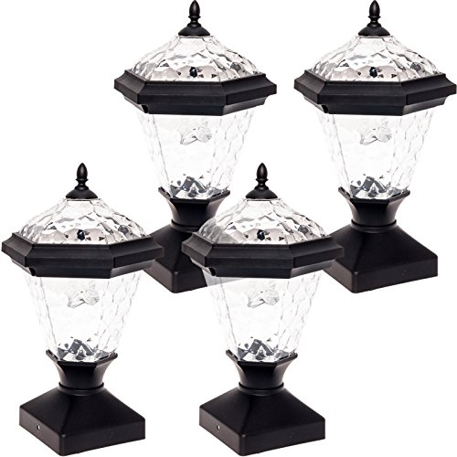 GreenLighting 4 Pack Adonia Solar Post Cap Light for 4 x 4 Wood Posts (Black) GreenLighting 4 Pack Adonia Solar Post Cap Light for 4 x 4 Wood Posts (Black)