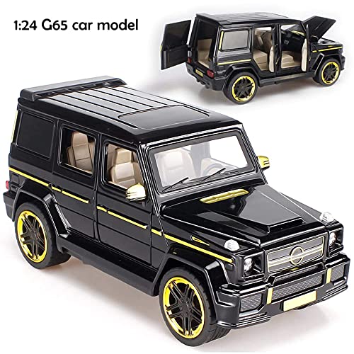 Image of 1:24 G Wagon Toy Car for Kids Model G Class Diecast Metal Cars Light Sound Pull Back Openable