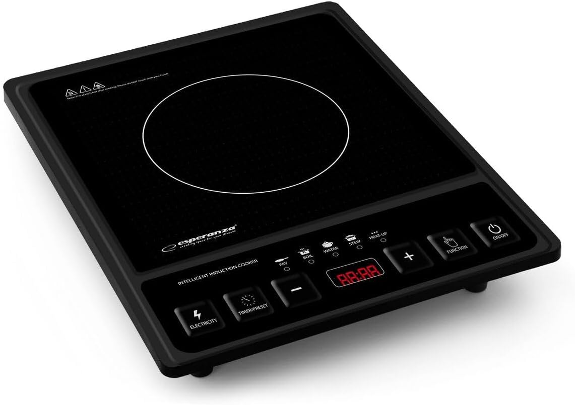 Esperanza EKH011 Black Induction Cooker, top view