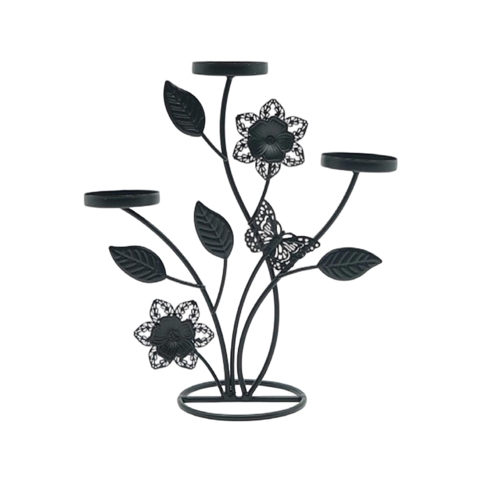 Elnwnnkc B Decorative Stands Iron Taper Holders Floral Candlestick Holders For Wedding, Dinning, Party Decorations Party Decoration