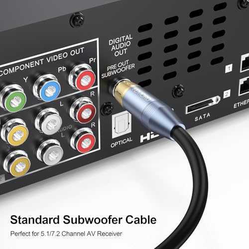 Cable de subwoofer FE111 de 15 pies para conectar tu sistema de audio 3
