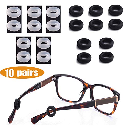 MOLDERP Silicone Eyeglasses Temple Tips Sleeve Retainer, Anti-Slip Round Comfort Glasses Retainers