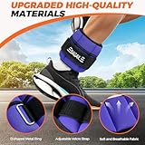 BAGAIL Adjustable Ankle Weights 2 Pack, with Detachable Sandbags, Wearable Wrist & Ankle Weight Straps, 0.4-1.6kg Per Strap, 15-31cm Circumference, Ideal for Strength Training and Fitness Cardio - Image 4