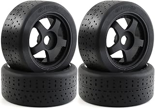 Plastic + Rubber 17mm Hub RC Drift Car Tires & Wheel Rims Hex for ARRMA Infraction 6S ARA109001 Spare Part Accessory