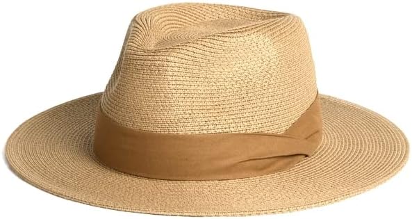 [HWAFEI] 日よけ帽 パナマハットサマーサンハット女性用マンビーチストローハット男性用UVプロテクションキャップ