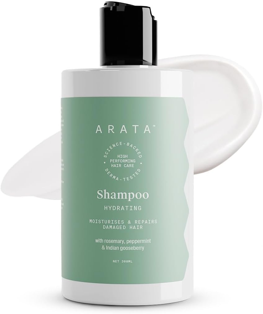Natural Hydrating Hair Shampoo (300 ml) Reduces Frizz, Split Ends|Derma Tested|For Soft, Smooth Hair Paraben and Sulphate Free for Damage Repair & Moisturization|With Ginger & Indian Gooseberry