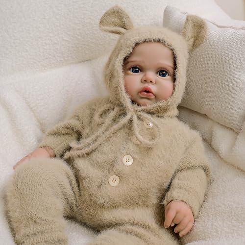 Muñeca Reborn Niña 19 Pulgadas Realista Cuerpo Suave miniatura 4