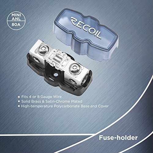 Recoil Pck84 True 8 Gauge 99.99% Oxygen Free Copper Complete 4-Channel Amplifier Wiring Kits #TOP6
