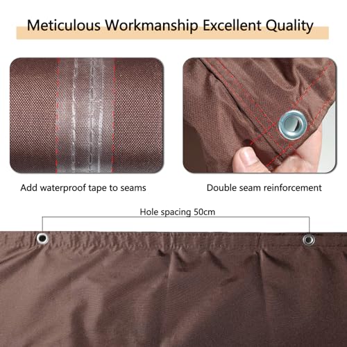 Cubierta impermeable para pérgola beige de alta densidad y 90% protección UV 6