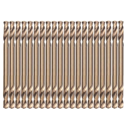 Sxmrmnx Juego de brocas de cobalto de 3,2 mm (20 unidades), M35 HSSCO de acero de alta velocidad de doble extremo para metal endurecido