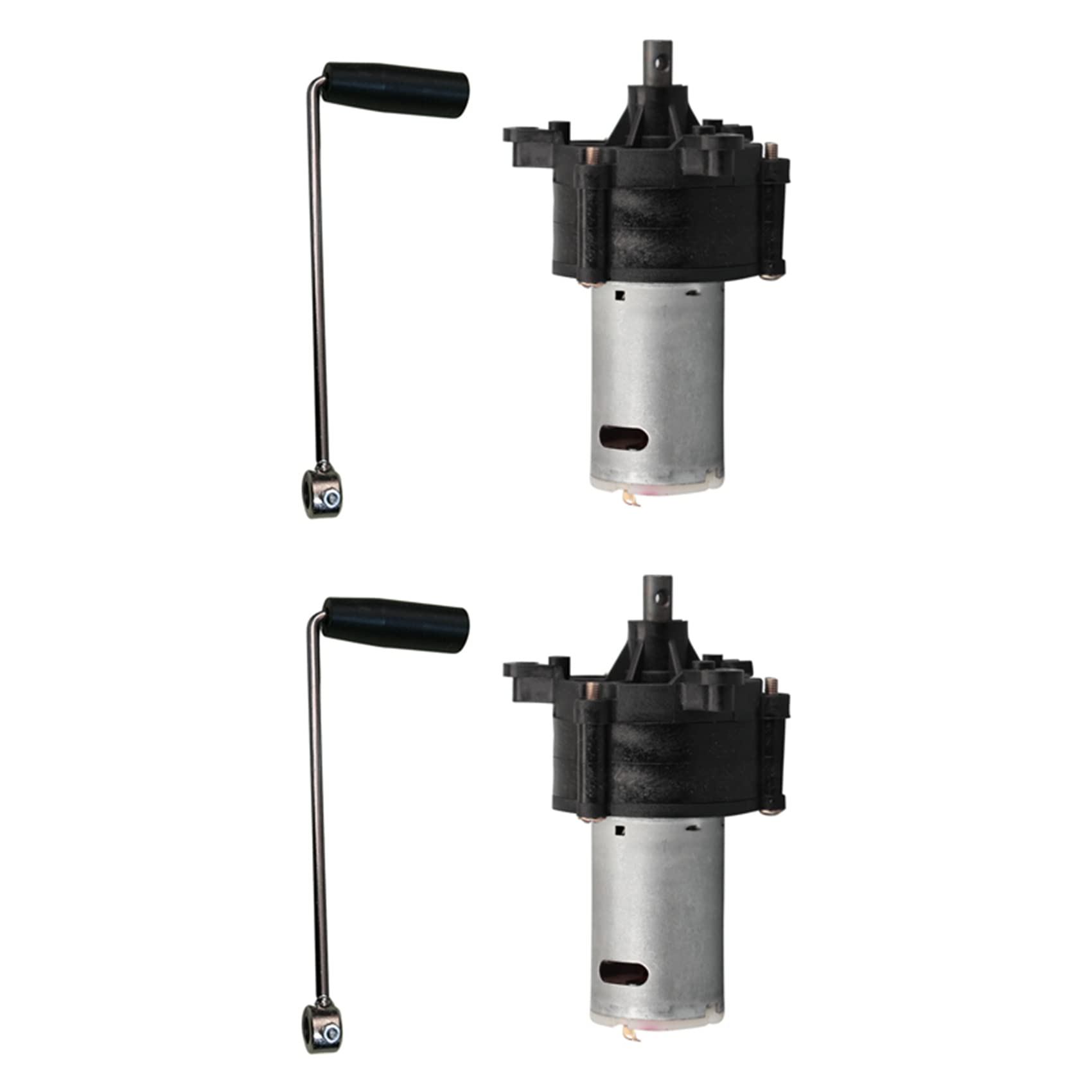 Jnchdghwa Silver 2X 24V Generator Miniature Hand Crank Emergency Wind Turbine Generator Motor