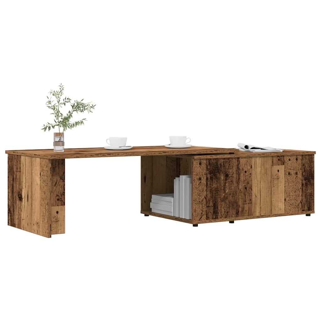 Genérico Mesa de centro Madera de Ingeniería 150x50x35 cm | Superficie lisa, resistente a la humedad, gran espacio de almacenamiento, fácil de limpiar