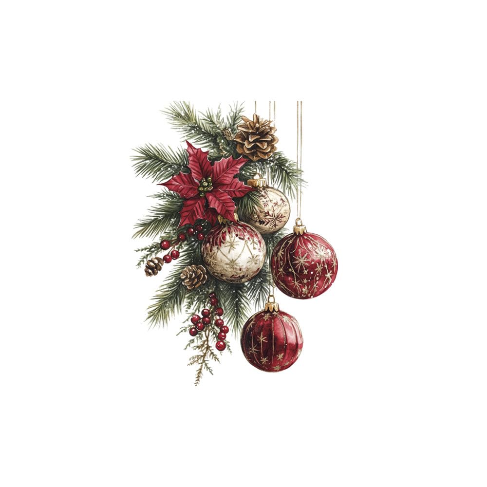 A Washroom Room WC Toilet Seat Stick Color Christmas Tree Branch and Balls Xmas Pattern PVC Wall Door Window Fridge Stickers Decor Decals Art Mural