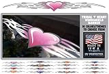 Tribal Heart Windshield Decal Window Banner Choose from 16 Styles for car, Truck, Tailgate (Pink)