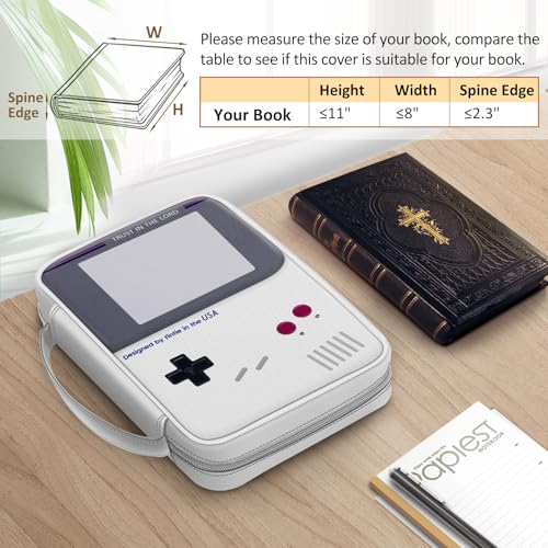 Image of FINPAC Bible Cover, Carrying Book Case Church Bag Bible Protective with Handle and Zippered Pocket, Gift for Boy, Game Gray
