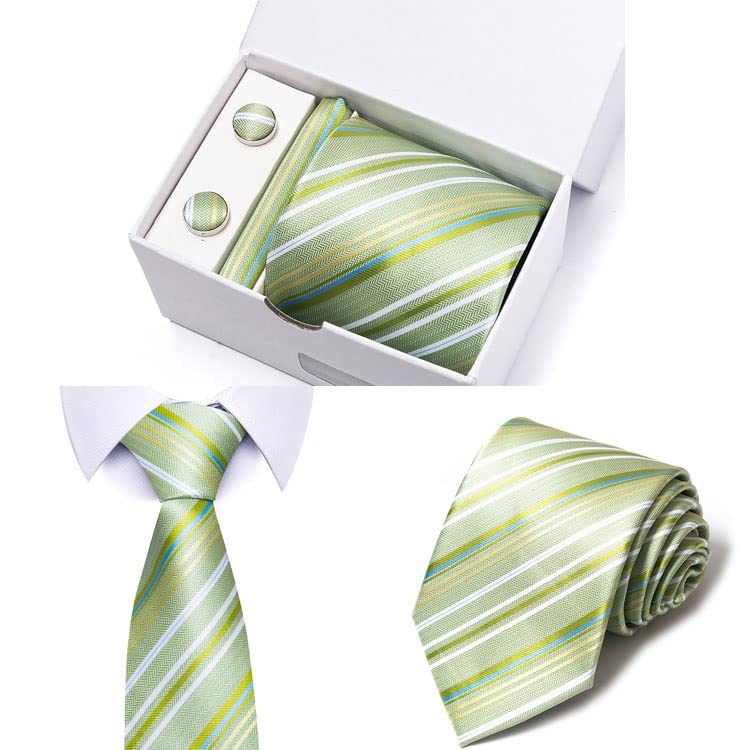 Corbata de seda con diseño geométrico para hombre miniatura 3