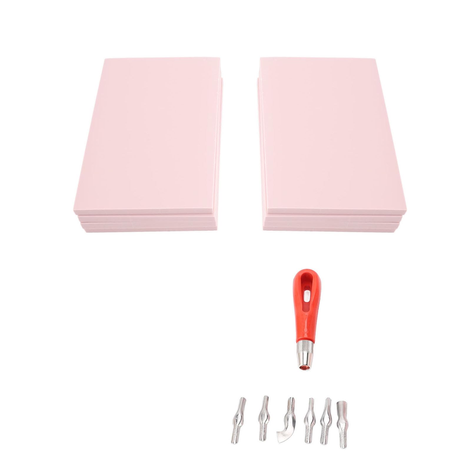 Eujgoov Kit de Tallado de Sellos de Goma, Juego de Bloques de Goma Suave y Herramientas de Tallado para Impresión de Corte de Lino, Ideal para Artistas y Entusiastas de la Artesanía