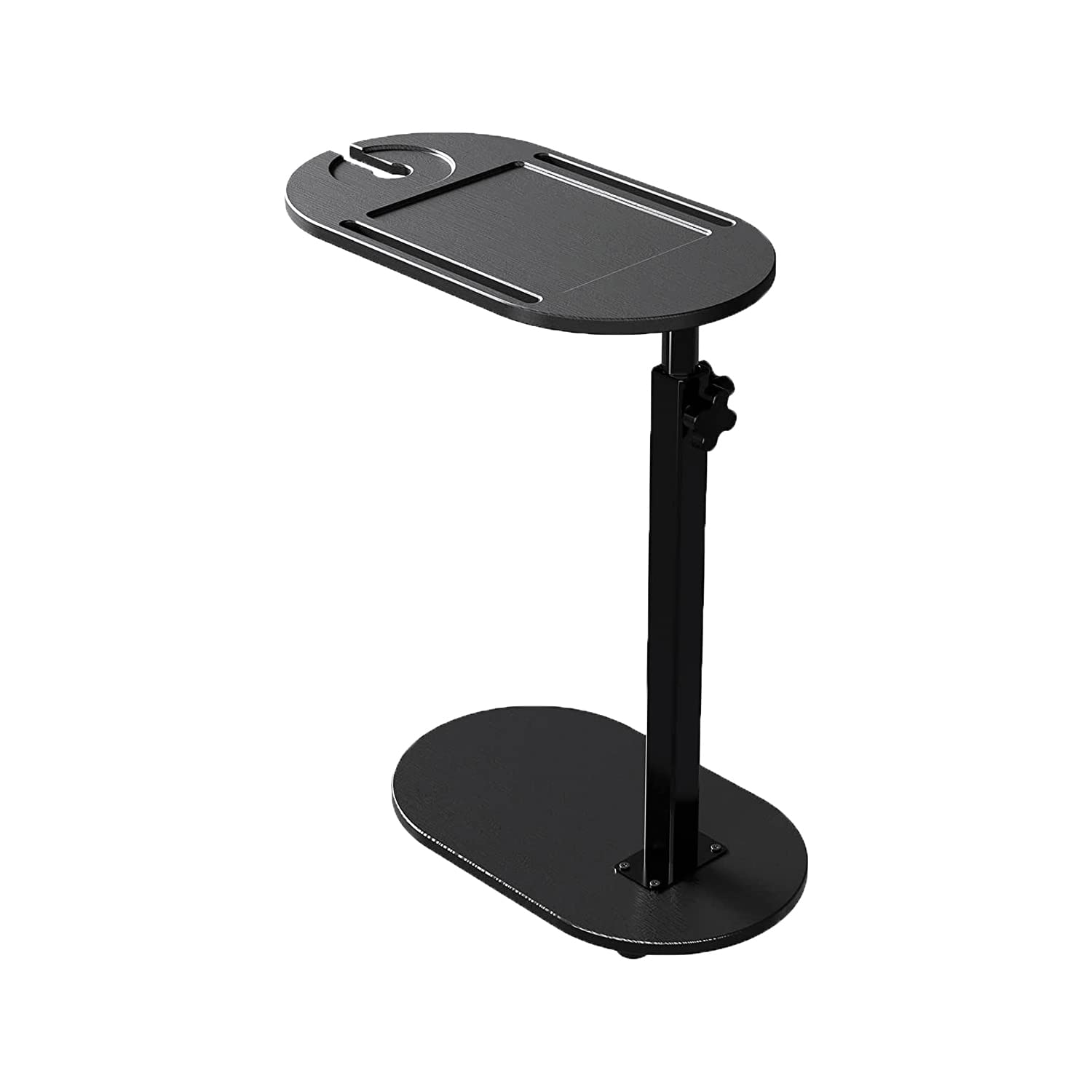 WANLIAN Bathtub Caddy Tray Bamboo Stand Bath Tray for Tub with Adjustable Height Bath Table Bathroom Side Board Tub, Spa Accessories Tub Table with Cup Rack Fits Home Furnishing (Black)