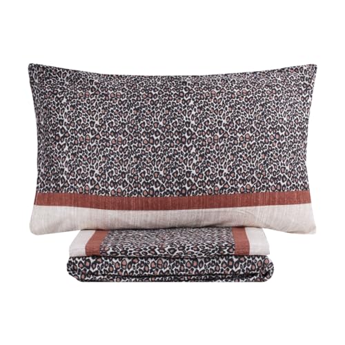 Set Lenzuola Flanella Sotto Sopra Federe 2 Piazze Matrimoniale Fantasia Maculato (Animalier)