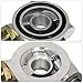 AJP Distributors Upgrade JDM Universal 3/4-16 UNF Car Engine Oil Filter Cooler Relocator Sandwich Adapter Plate Kit 10AN AN10 Fitting + Thermostat Control Aluminum Anodized Chrome