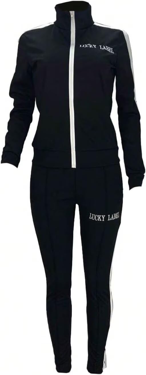 Women's Striped Tracksuits 2 Piece Lounge Outfits Zip Up Sweatshirt and Sweatpants Sets with Pockets S-2XL - Image 4