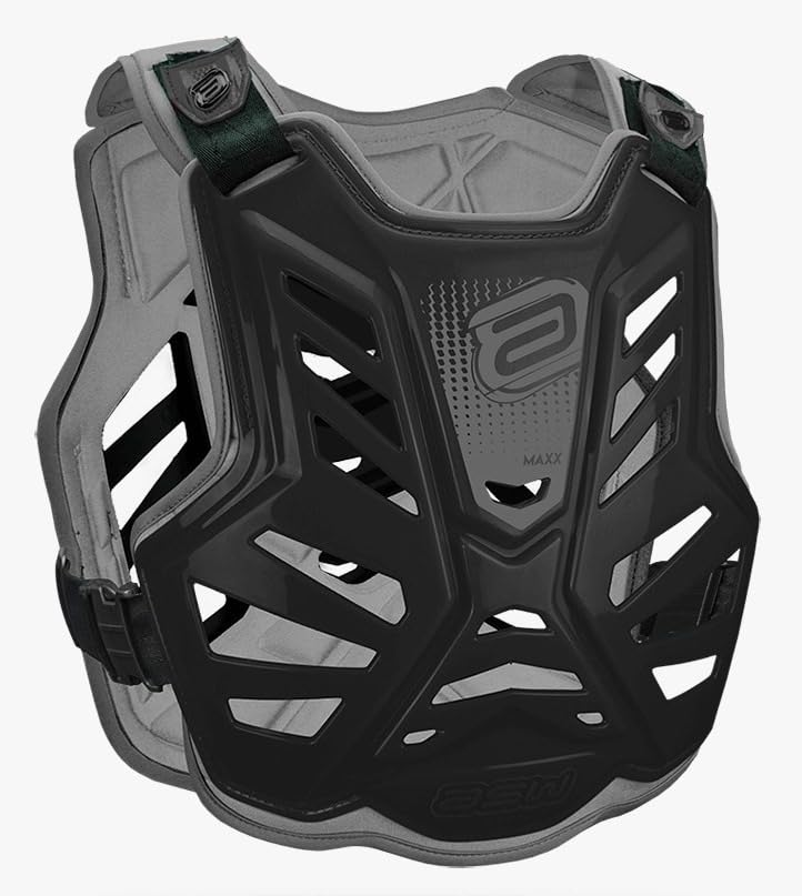Colete ASW Maxx Lite Preto Proteção Motocross Trilha Enduro Leve e Ventilado