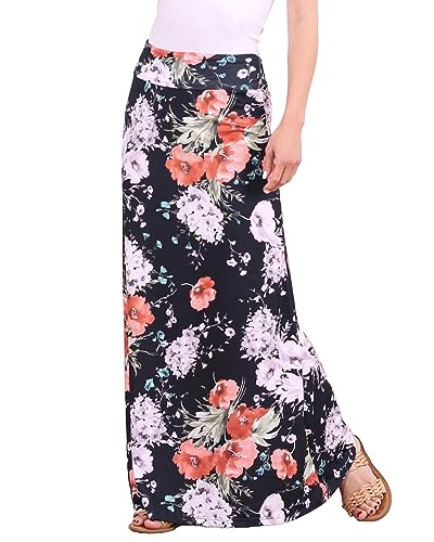 Image of Popana Long Maxi Skirt for Women, Flowy Long Skirts for Women | High Waisted Soft Trendy Rayon, Sundress Convertible Skirt, Long Length Bodycon Maxi Skirt, Petite and Plus Size