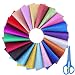 Shynek 20 Pack Faux Leather Sheets Glitter Vinyl Sheets PU Leather Fabric Sheets for Hair Bow, Jewelry Making and Hand Crafts, 12.6 x 8.6 Inches