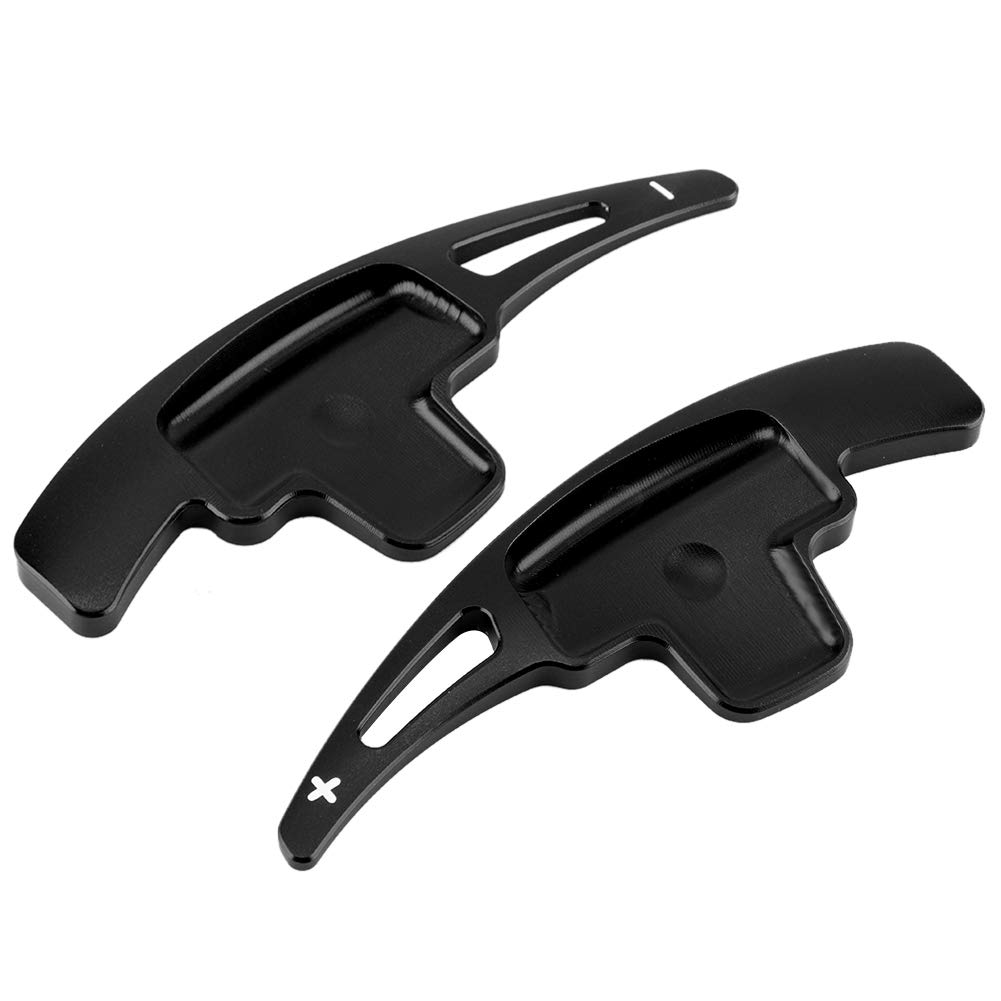 Yctze Levas de cambio del volante, Extensiones de levas de cambio del volante del automóvil de aluminio Apto para A B E R M Clase Negro Rojo(Negro)