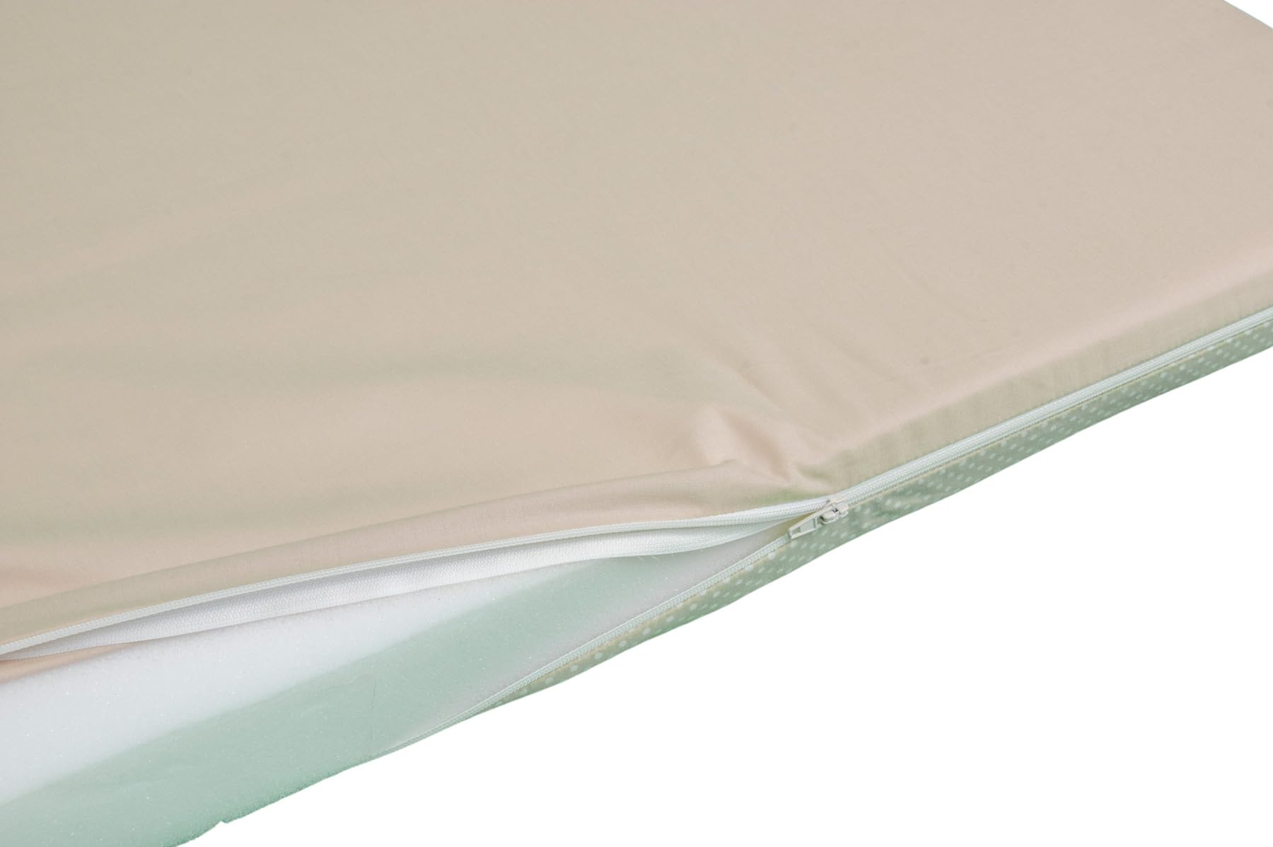 GHIOCUSCINI | Materasso Pieghevole per Culla CAMPEGGIO, Materasso Bambino 100% Cotone, Fantasia POIS NOCCIOLA, Sfoderabile e Lavabile, 60 x 120 cm, Alto 4.5 cm, Made in Italy