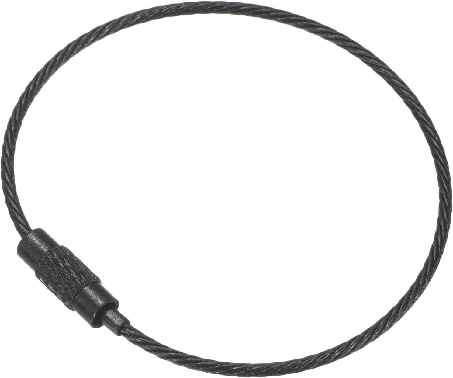 25pcs Stainless Steel Wire Keychain 16cm Aircraft Cable Key Ring Luggage Loops E