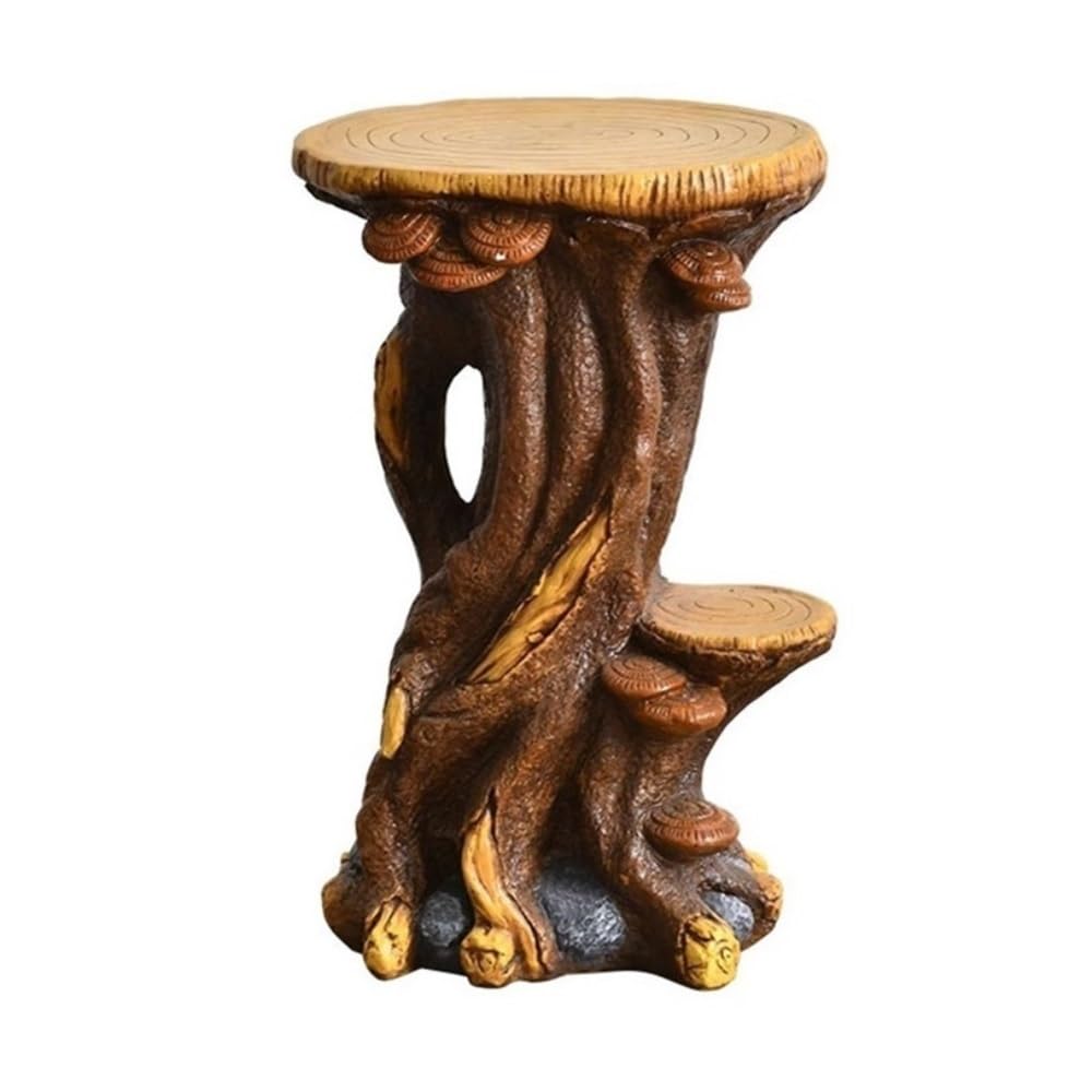 birene Vase Stand Home Decoration Creative Floor Display Base, Imitation Root Carving Plant Stand