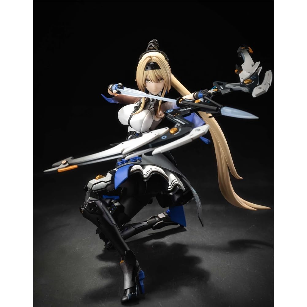 DEXSHUN Bianca - Statuetta Anime Super Action Figure con accessori, scala 1/8, 22 cm | Mobile, stile libero, statua anime, in PVC, personaggio di gioco, decorazione da scrivania, oggetti da collezione