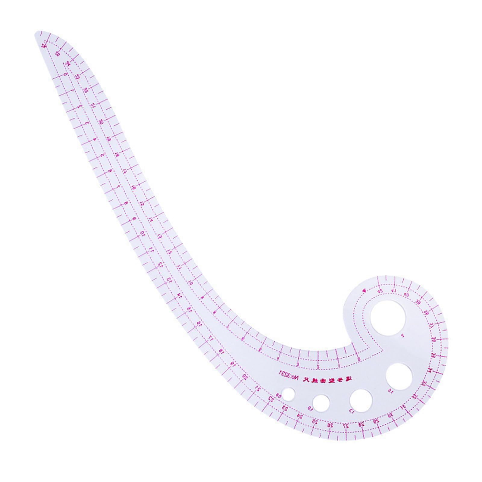 Yazhuq French Curved Ruler Multifunctional Patchwork Ruler Measure Ruler Dressmaking Drawing Template Tool Craft Sewing Tool