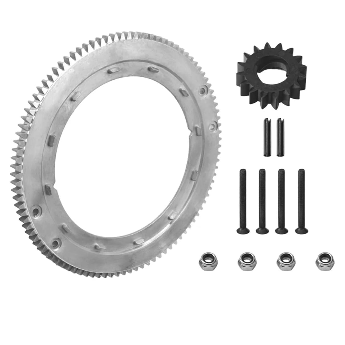CHICHIYANG Metall Schwungrad Ring Getriebe Kit 696537 Rasenmäher Ersatzteile passend für Briggs & Stratton Motoren 19G437-1190-E1