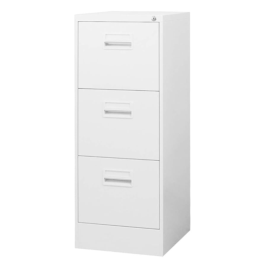 3段引き出しキャビネット ホワイト 3本 Amazon.co.jp: LOOKIT ファイリングキャビネット 3段 引き出し