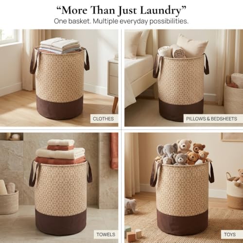 Image of BSB HOME 45L Large Laundry Basket for Clothes | Foldable Laundry Bag with Handles | Collapsible Dirty Clothes Storage Basket & Hamper | Multipurpose Organizer for Bedroom, Bathroom, Toys & Home