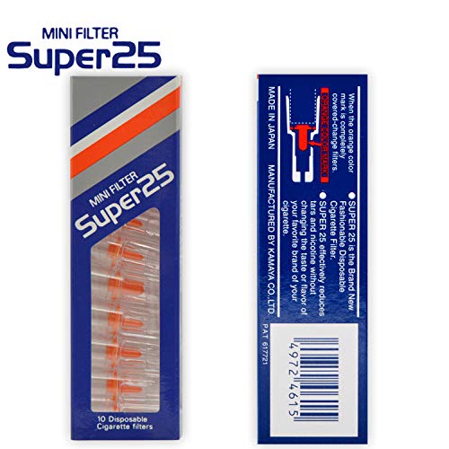 super 25 cigarette filter Disposable Mini to safeguard from Tar & Nicotine by effective filtering, One pack of 10 mini filters, Pack of 5 Industrial & Scientific SUPER 25 Disposable Mini Filters