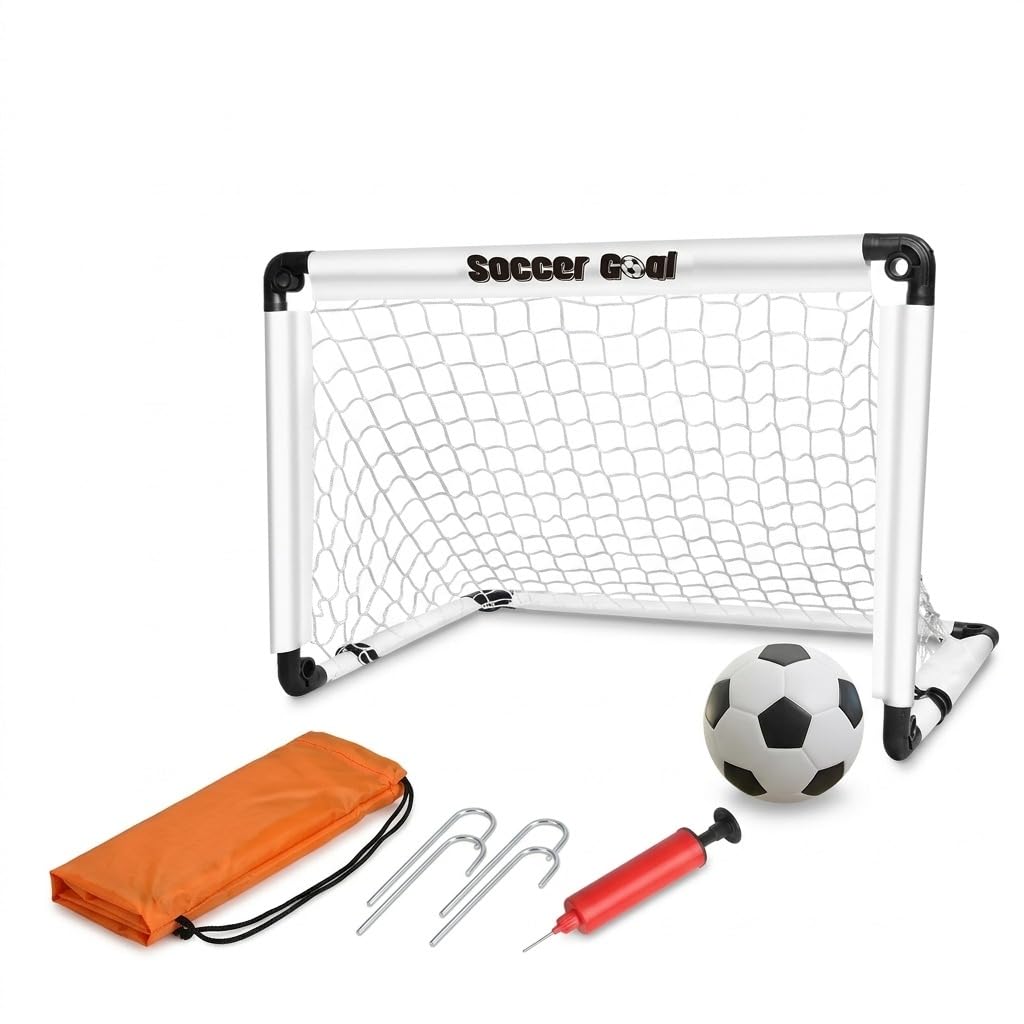 Portable Foldable Mini Football Goal,Indoor Outdoor Toy for Kids