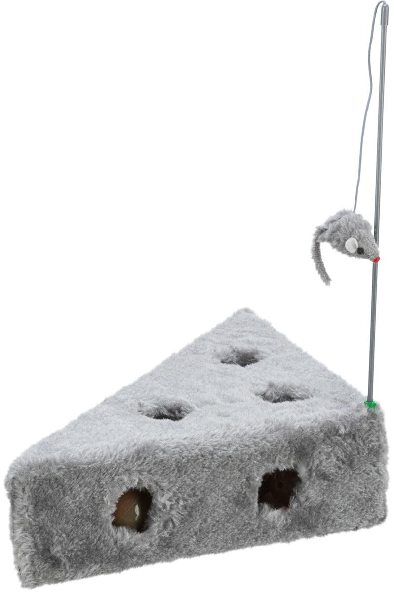 Trixie 4505 Cat's Cheese With Dangling Toy And 3 Play Balls 36 X 8 X 26Cm / 26 - X 26 Cheese Toy Play Cats 4505 3 Balls Dangling Cm 36 8